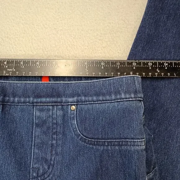 SPANX Pull On Jeans Womens Skinny Dark Wash 24x28 Stretch High Rise Jeggings XS - Picture 5 of 7